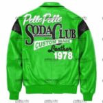 Green Pelle Pelle Soda Club Leather Jacket