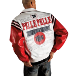 Pelle Pelle White Red Vintage Leather Jacket