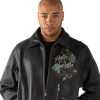 Snake Printed Pelle Pelle Leather Jacket