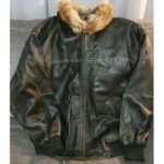 Pelle Pelle Dark Green Fur Hooded Leather Jacket