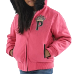 Pelle Pelle Kids Pink Wool Hooded Jacket