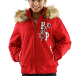 Pelle Pelle 1978 Flighting Red Fur Kids Jacket