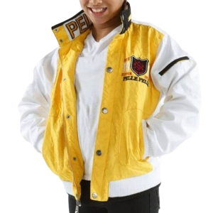 Pelle Pelle 1978 Super Sports Yellow And White Jacket