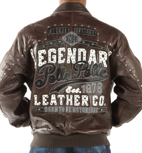 Pelle Pelle Brown Legendary Studded Leather Jacket