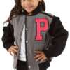 Pelle Pelle Girls Grey And Black Jacket