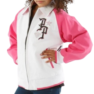 Pelle Pelle Kids 78 Limited Black Label Pink And White Jacket