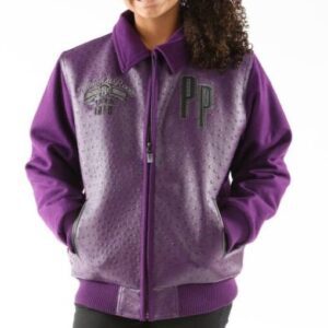 Pelle Pelle Kids Purple Shirt Collar Jacket