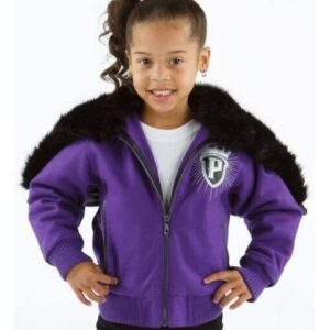 Pelle Pelle Purple Girl Fur Wool Jacket