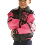 Pelle Pelle Kids Soda Club Plushpink Leather Jacket