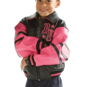 Pelle Pelle Kids Soda Club Plushpink Leather Jacket