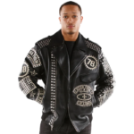 Pelle Pelle Black Nation Stud Leather Jacket