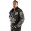 Pelle Pelle Black Nation Stud Leather Jacket