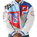 Bold Pelle Pelle White And Blue Dunk Jacket