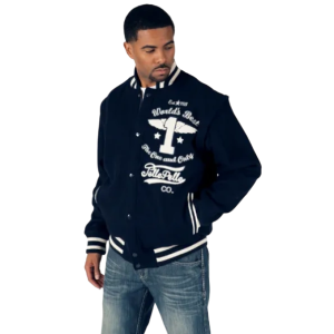 Pelle Pelle Dark Blue Varsity Jacket