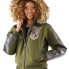 Pelle Pelle Womens Dynasty Olive Hooded Jacket