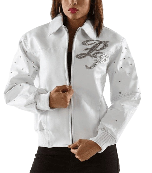 Pelle Pelle Womens White Leather Jacket