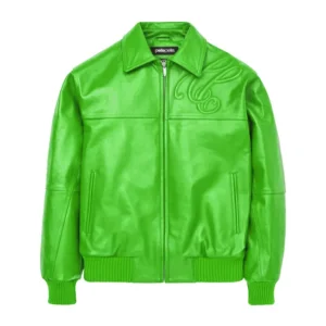 Pelle Pelle Puff Plush Green Leather Jacket