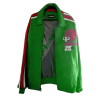 Pelle Pelle Basketball Green Leather Jacket