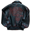 Pelle Pelle Embroidered Black Vintage Leather Jacket