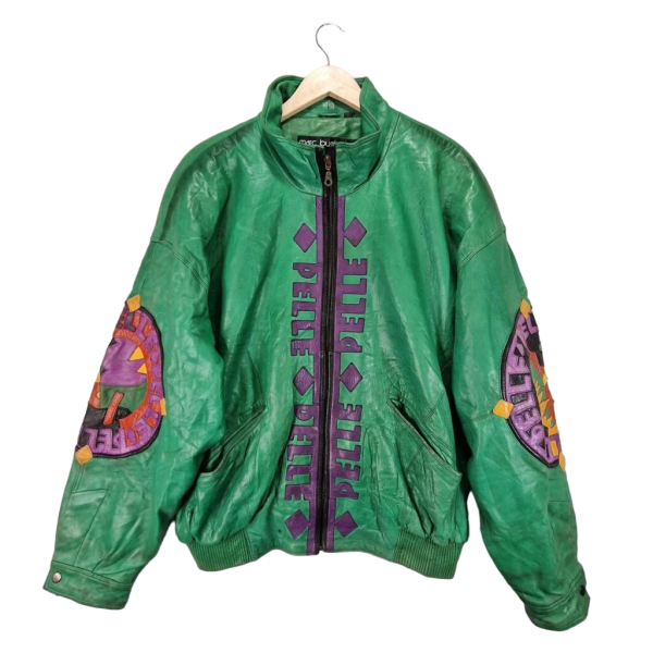 Pelle Pelle Marc Buchanan Vintage Green Leather Jacket