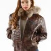 Snake-skin Pelle Pelle Dragon Leather Jacket