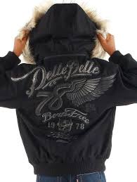 Pelle Pelle 1978 Born Free Heritage Black Fur Hooded Kids Jacket