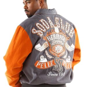 Pelle Pelle Orange Grey MB Soda Club Jacket